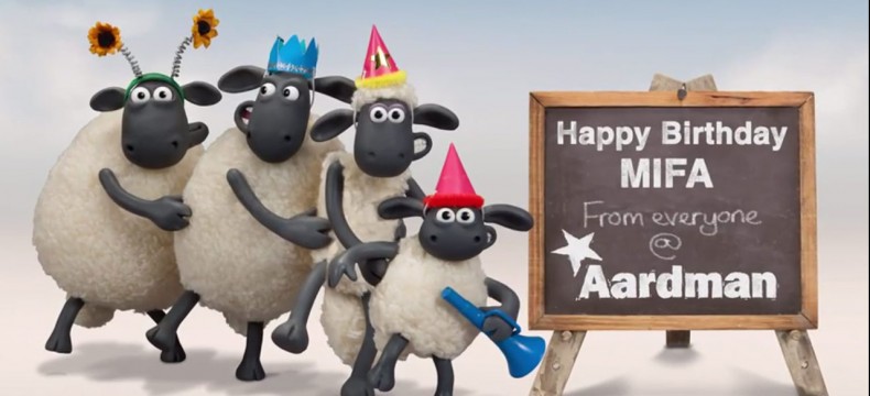 Shaun and Gromit Send Their Best Wishes to the Mifa - Â© 2015 Aardman Animations