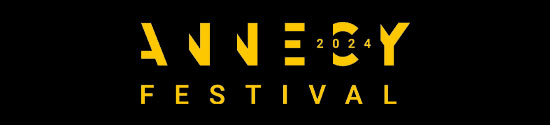 Annecy 2024 logo jaune sur fond noir